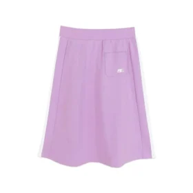 Falda a la cintura con estampado de logotipo en patchwork contrastante «Purple»