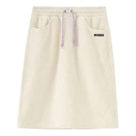 Falda casual holgada de punto con cordón de la serie Lifestyle «Blanca»