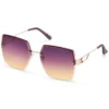 Gafas de sol cuadradas sin montura de gran tamaño Gafas de sol cuadradas sin montura de gran tamaño