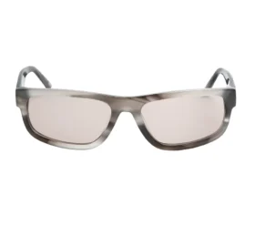 Gafas de sol rectangulares elevadas con diseño de cuerno brillante Gafas de sol rectangulares elevadas con diseño de cuerno brillante