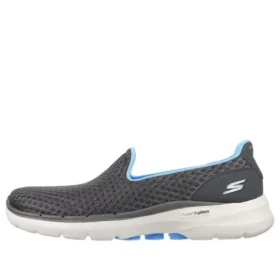 Go Walk 6 Low Loafer Gris/Azul