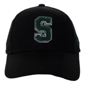 Gorra de béisbol con bordado de la letra S «Negro Verde»