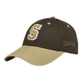 Gorra de béisbol con bordado de letra «Marrón claro»