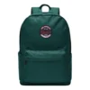 Mochila de tela con cremallera estilo retro para estudiantes «Verde»