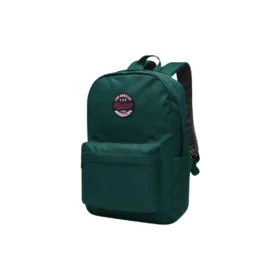 Mochila de tela con cremallera estilo retro para estudiantes «Verde»