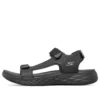 On-the-GO 600 Sandalias deportivas de talón bajo con velcro, puntera abierta y color negro completo