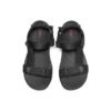 On-the-GO 600 Sandalias deportivas de talón bajo con velcro, puntera abierta y color negro completo