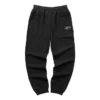 Pantalón casual cónico con letras estampadas «Negro»
