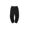 Pantalón casual cónico con letras estampadas «Negro»