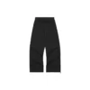 Pantalones casuales de cintura alta con letras del logotipo «Negro»
