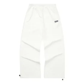 Pantalones casuales rectos con letras del logotipo «Blanco»