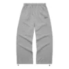 Pantalones casuales rectos con logo «Gris»