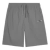 Pantalones cortos deportivos rectos de cintura media con cordón «Gris»