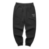 Pantalones deportivos cónicos cálidos con forro polar y letras «Negro Gris»