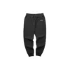 Pantalones deportivos cónicos cálidos con forro polar y letras «Negro Gris»