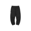 Pantalones deportivos cónicos de felpa con cintura elástica «Negro Gris»