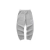 Pantalones deportivos cónicos de felpa con cintura elástica «Negro Gris»