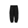 Pantalones deportivos de punto con cintura media y puños elásticos tejidos «Negro»