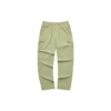 Pantalones deportivos elásticos de cintura alta con letras impresas «Negro Verde Oliva»