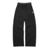 Pantalones deportivos holgados de color liso «Negro gris»