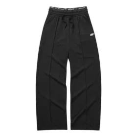 Pantalones deportivos holgados de color liso «Negro gris»