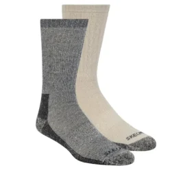 Paquete de 2 pares de calcetines de lana de caña media para hombre