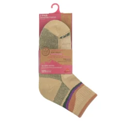 Paquete de 2 pares de calcetines Trail Quarter para mujer