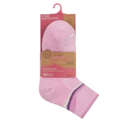 Paquete de 2 pares de calcetines Trail Quarter para mujer