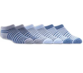 Paquete de 6 pares de calcetines a rayas invisibles