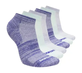 Paquete de 6 pares de calcetines cortos de rayas de colores para niñas