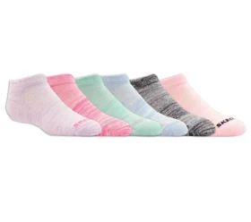 Paquete de 6 pares de calcetines cortos de rayas de colores para niñas Paquete de 6 pares de calcetines cortos de rayas de colores para niñas