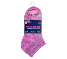 Paquete de 6 pares de calcetines cortos de rayas de colores para niñas