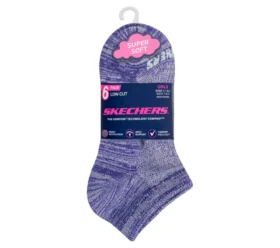 Paquete de 6 pares de calcetines cortos de rayas de colores para niñas