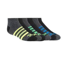 Paquete de 6 pares de calcetines de corte bajo con rayas jaspeadas