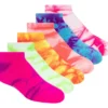 Paquete de 6 pares de calcetines de moda Tie Dye para niñas Paquete de 6 pares de calcetines de moda Tie Dye para niñas