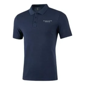 Polo casual de manga corta con letras impresas «Navy»