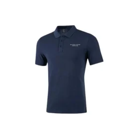 Polo casual de manga corta con letras impresas «Navy»