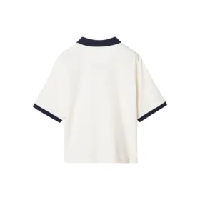 Polo con logo estampado «Blanco Negro»
