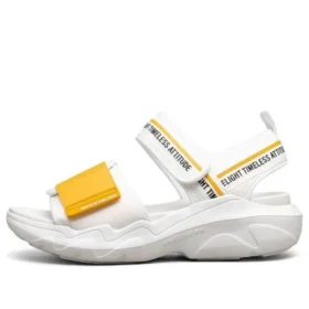 Sandalias de moda antideslizantes Blanco/Amarillo