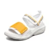 Sandalias de moda antideslizantes Blanco/Amarillo