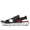 Sandalias deportivas de playa transpirables con velcro, negras y rojas