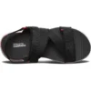 Sandalias deportivas de playa transpirables con velcro, negras y rojas