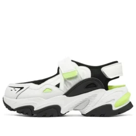 Sandalias DLites «Blanco, Negro, Verde Neón»