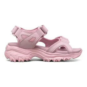 Sandalias Dlites Lightweight Cozy Sports para niños grandes, color rosa y rojo