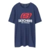 Skechers de manga corta para hombre, azul