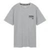 Skechers para hombre, de punto, cuello redondo, manga corta, gris