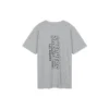 Skechers para hombre, de punto, cuello redondo, manga corta, gris