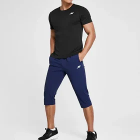 Skechers para hombre, entrenamiento, running, deporte, tejido de punto, manga corta, negro