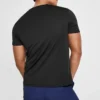 Skechers para hombre, entrenamiento, running, deporte, tejido de punto, manga corta, negro
