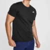 Skechers para hombre, entrenamiento, running, deporte, tejido de punto, manga corta, negro